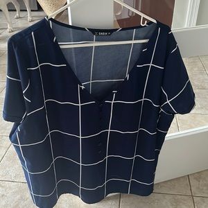 Striped blue and white shirt/ blouse from SHEIN